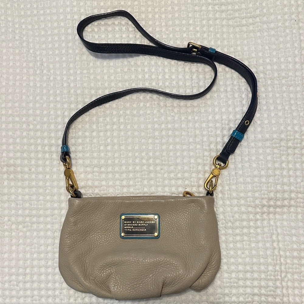 Marc by Marc Jacobs Taupe Leather Crossbody Bag